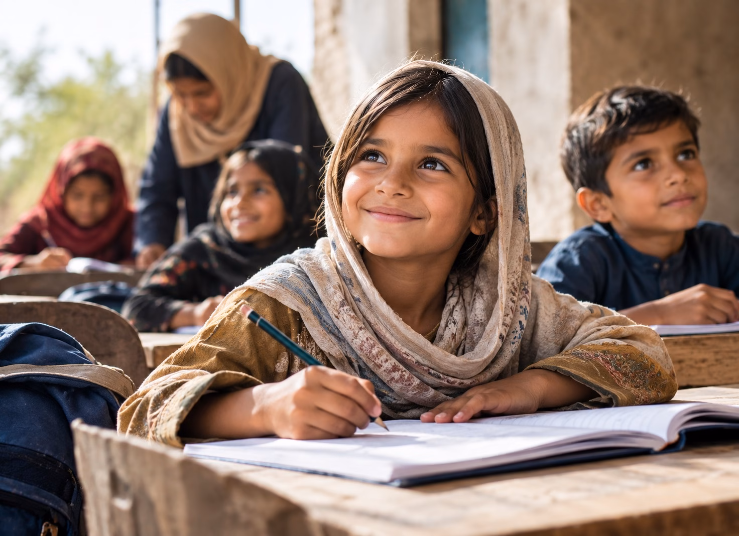 Children studying in a classroom, highlighting why education matters for vulnerable children